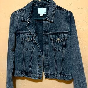 Black & grey wash denim jacket